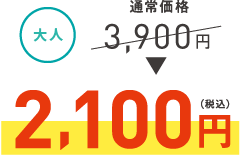大人2,100円（税込）