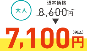 大人7,100円（税込）